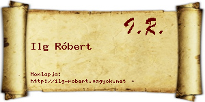 Ilg Róbert névjegykártya